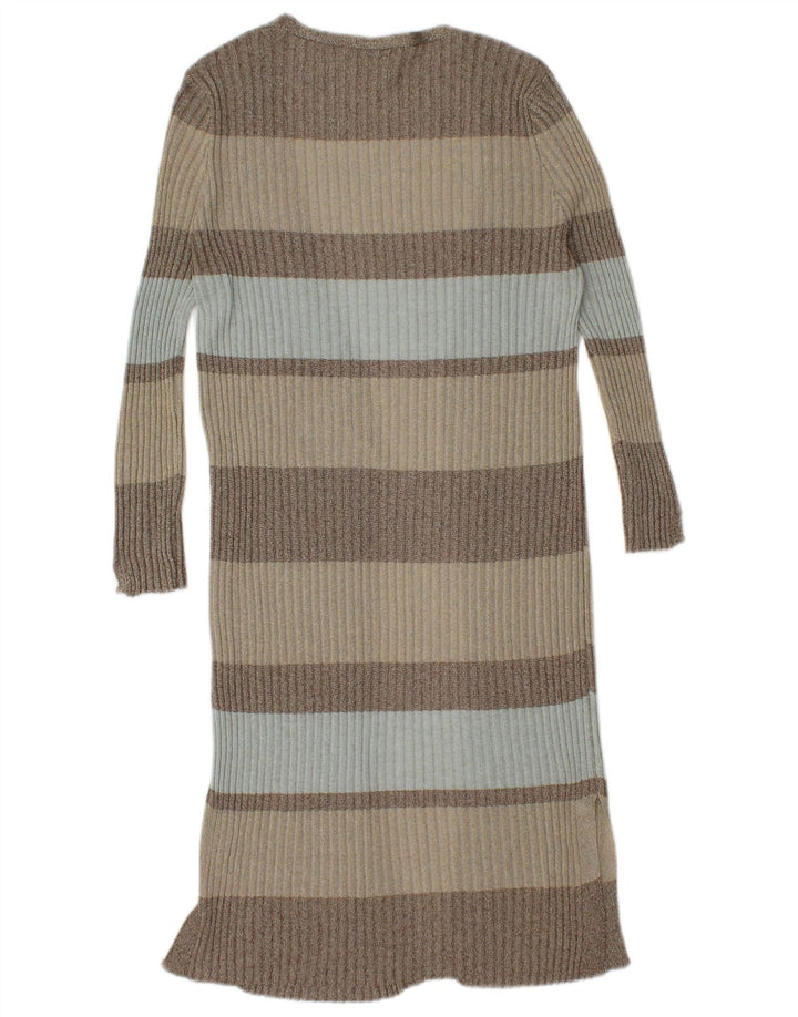 Pulover cardigan cu lungă pentru femei Zara UK 12 Mediu, multicolor, cu dungi