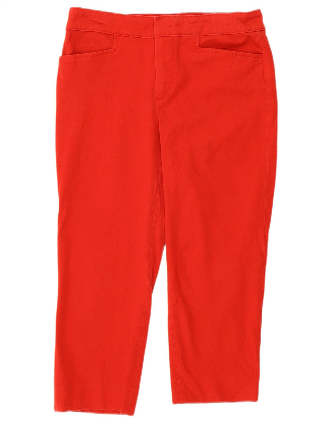 Pantaloni capri drepti pentru femei Chaps US 4 Small W28 L20 Bumbac roșu