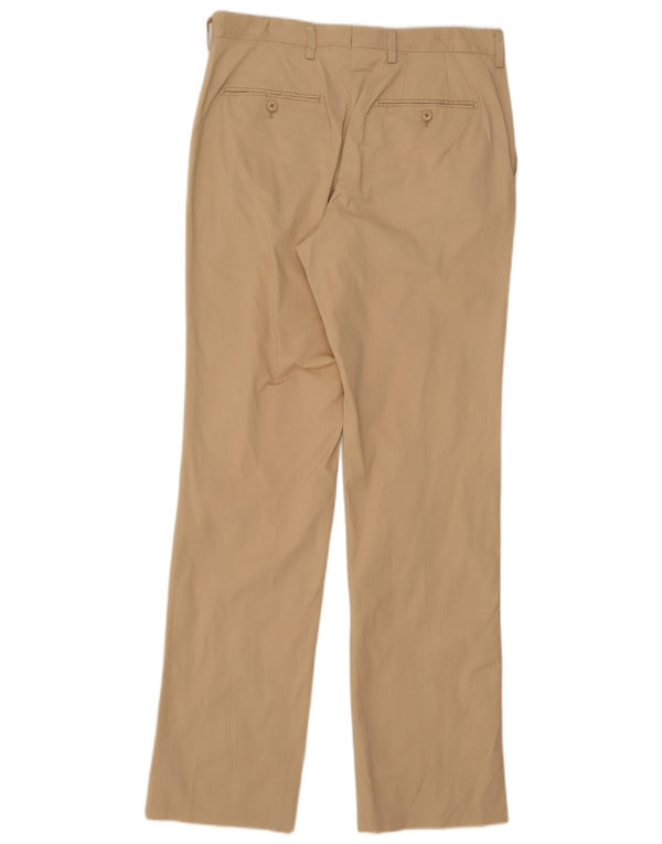 Pantaloni Drepți Zara Barbati EU 40 Mediu L31 L33 Bumbac Bej