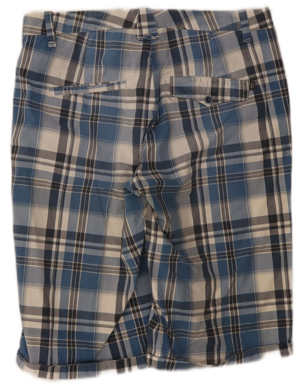 Pantaloni scurți chino pentru bărbați Dondup W33 Medium Blue Check