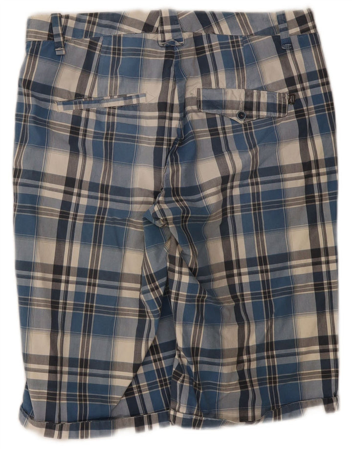 Pantaloni scurți chino pentru bărbați Dondup W33 Medium Blue Check