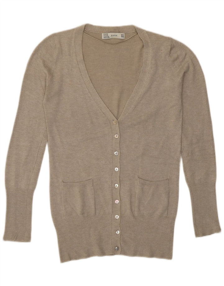 Pulover cardigan pentru femei Zara UK 10 Small Gri