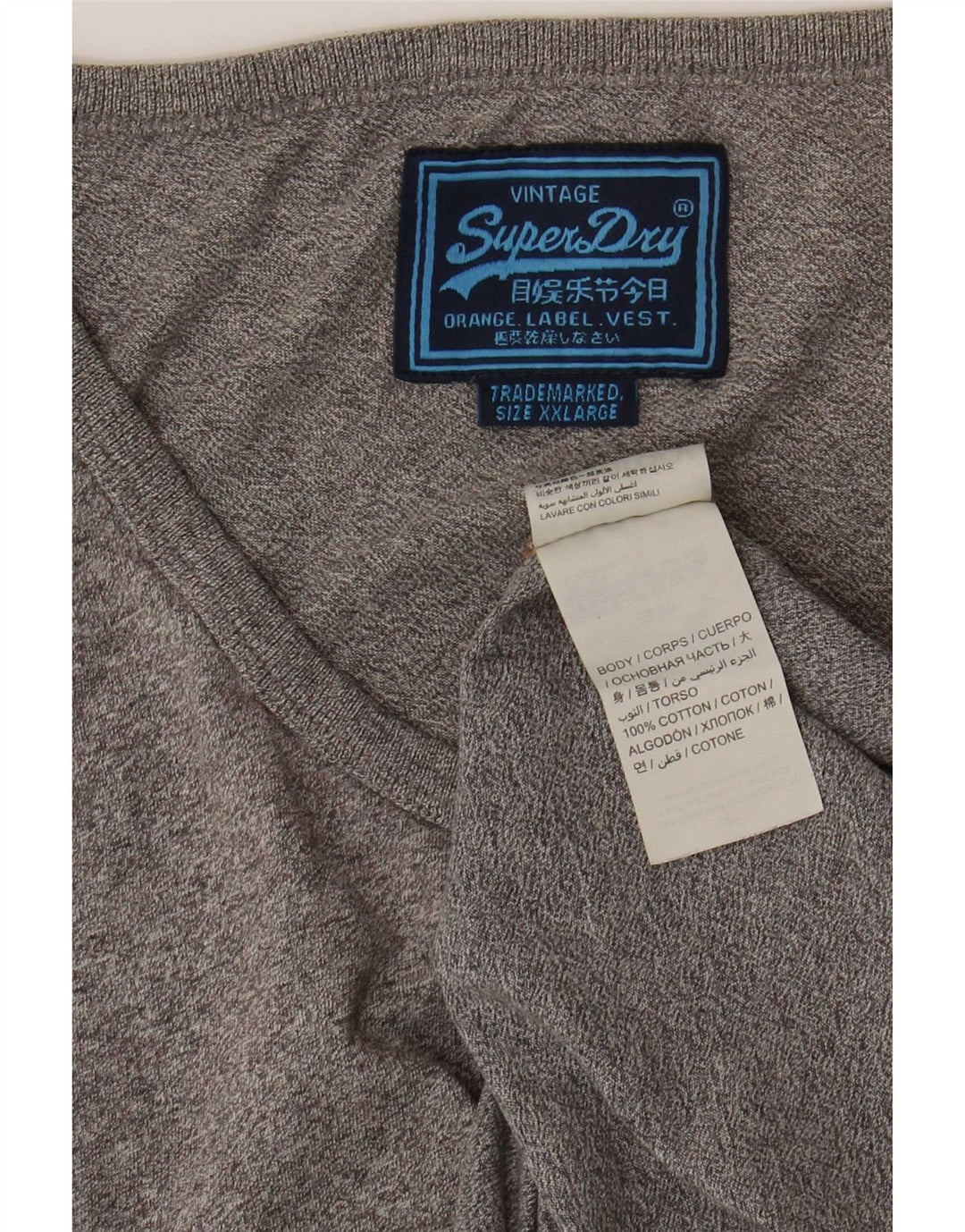 Vestă Superdry pentru bărbați, 2XL, bumbac cu pete albastre