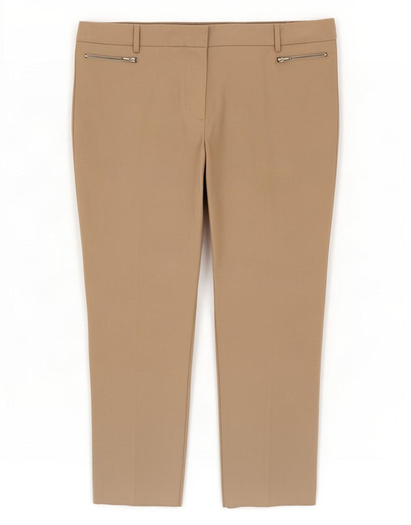 Pantaloni tăiați drepti pentru femei Marks & Spencer UK 18 XL W38 L26 bej