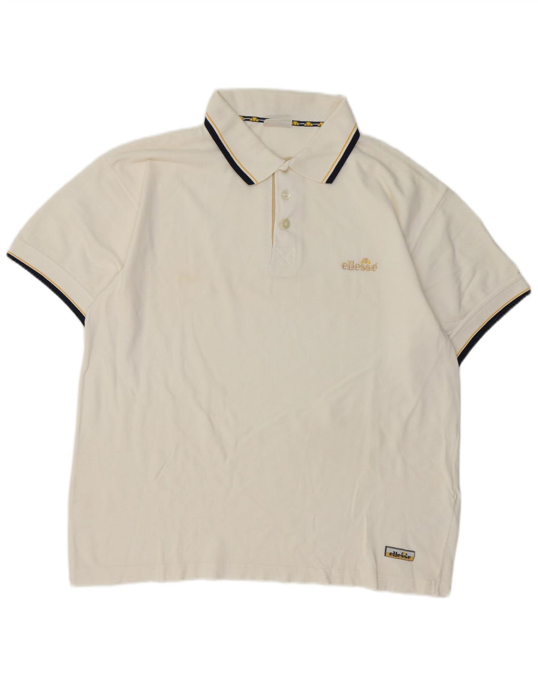 Tricou polo pentru bărbați Ellesse, mare, alb, din bumbac