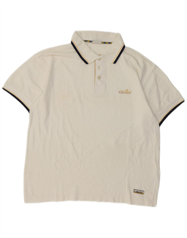 Tricou polo pentru bărbați Ellesse, mare, alb, din bumbac