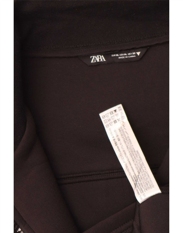 Bomber pentru femei Zara UK 18 XL Poliester negru