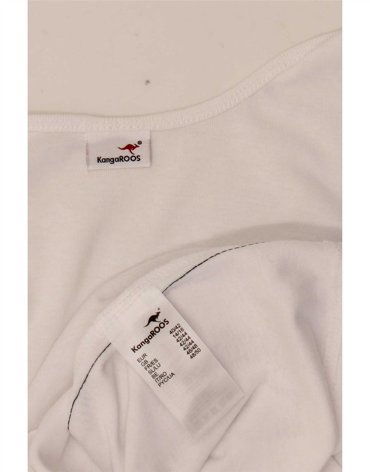 Vestă pentru femei Kangaroos UK 14/16, mare, alb, bumbac