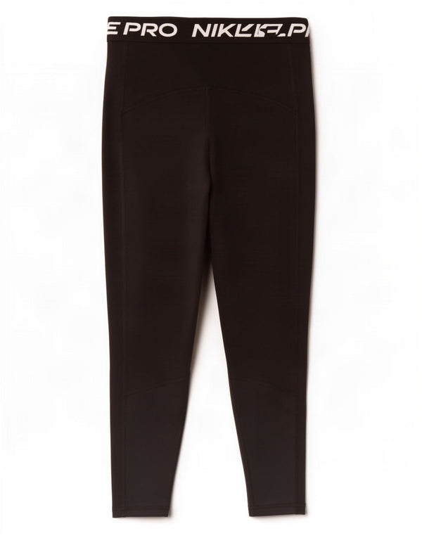Leggings crop grafic Nike Dri Fit pentru femei UK 12 Poliester mediu negru