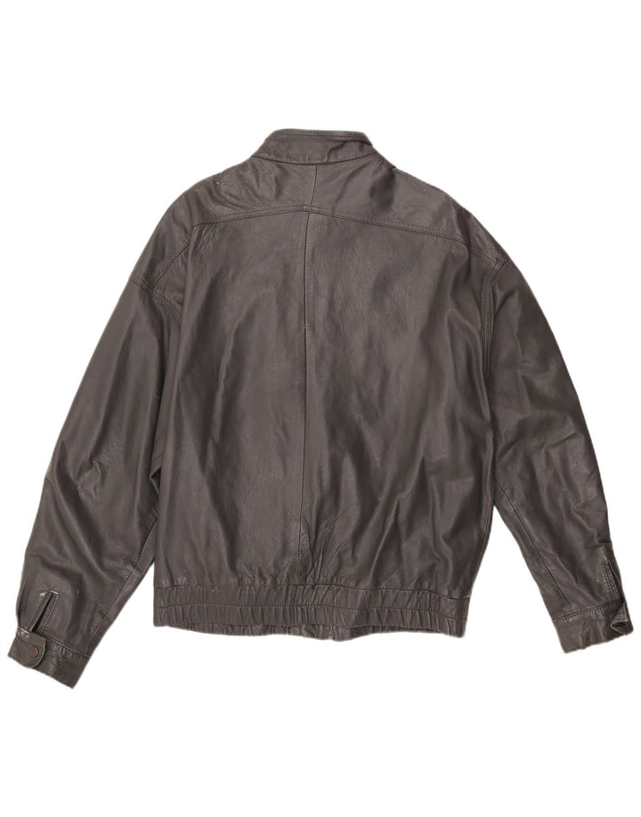 Geacă de piele vintage pentru bărbați IT 54 2XL gri