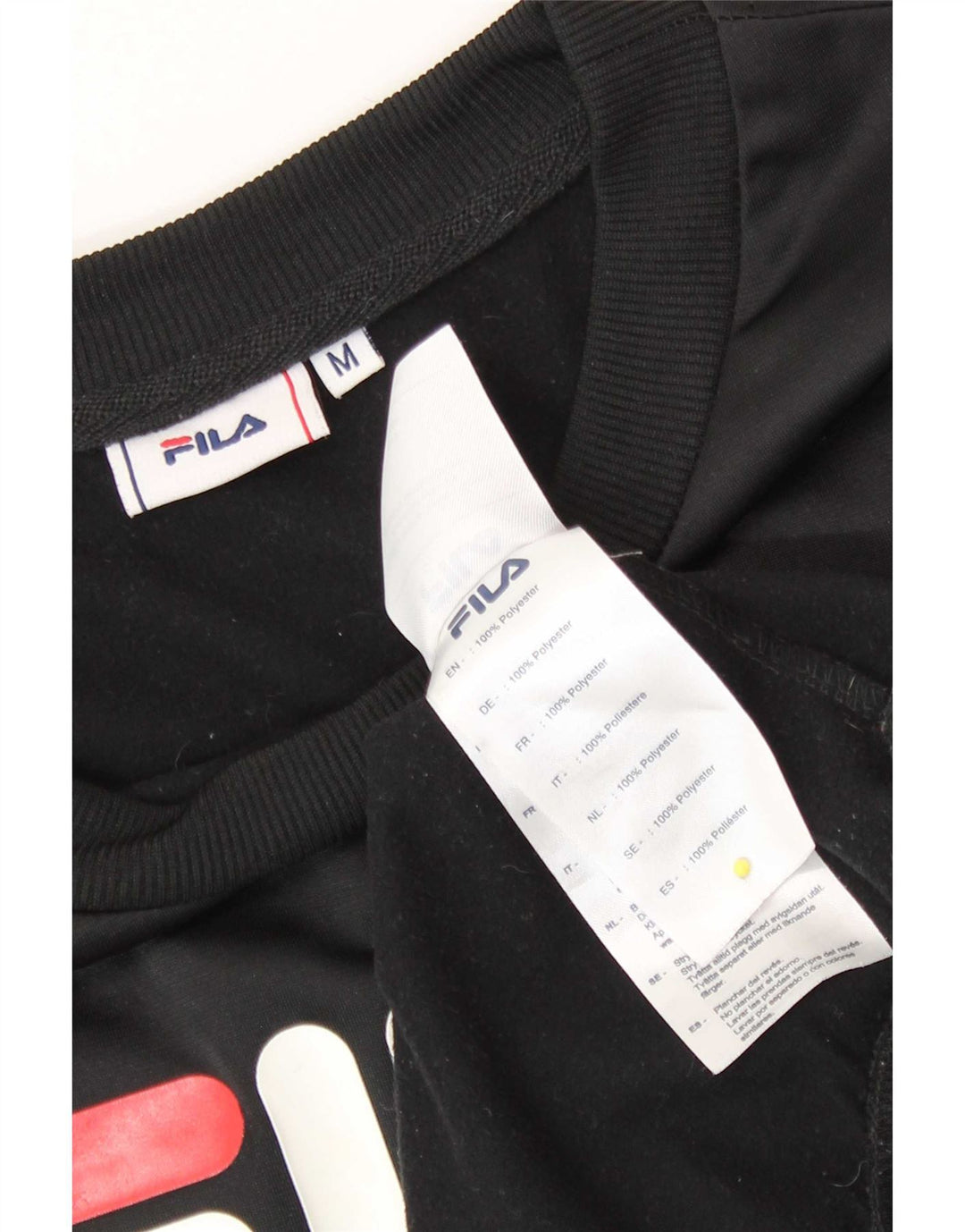 Pulover cu grafic pentru femei Fila UK 14 Poliester mediu negru