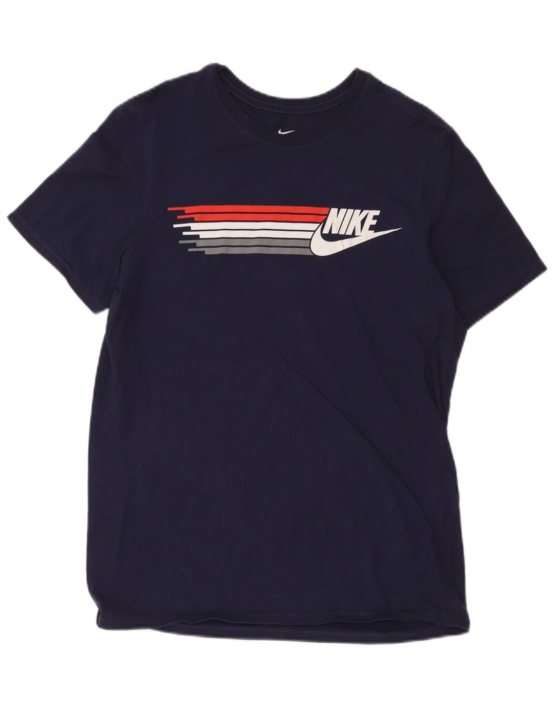 Tricou grafic Nike pentru bărbați, cu croială atletică, top mediu, bleumarin