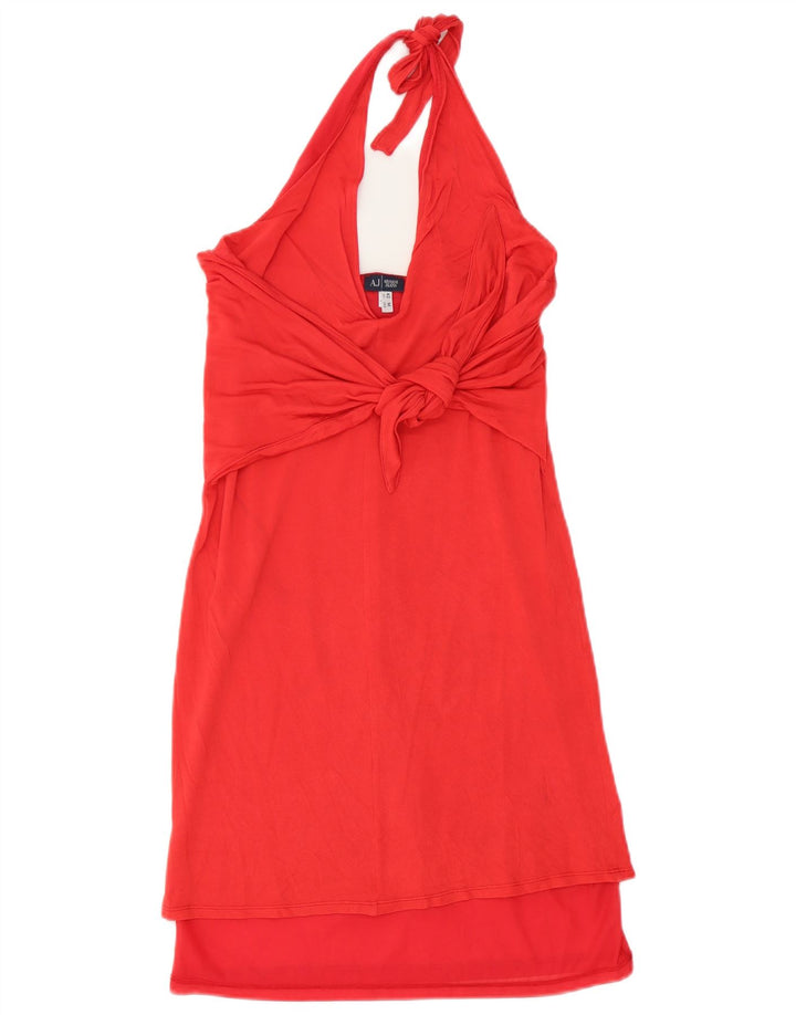 Rochie Halter pentru femei Armani Jeans UK 12 Medium Red