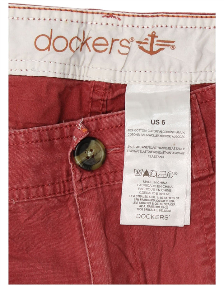 DOCKERS Pantaloni chino subțiri pentru femei US 6 Medium L30 L30 Bumbac roz