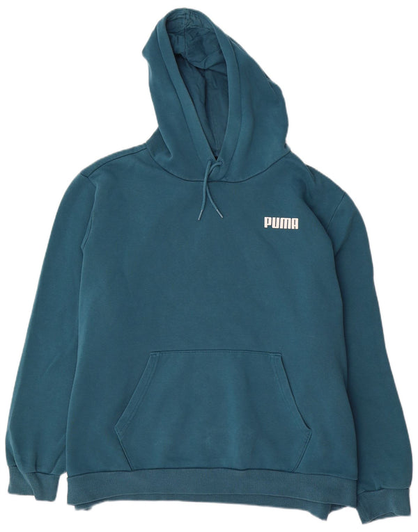 PUMA Mens Hoodie Jumper 2XL Blue Polyester