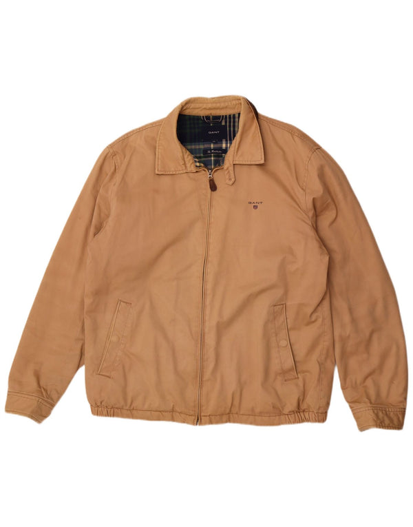 Gant Mens The Windcheater Bomber Jacket UK 44 2XL Beige Cotton