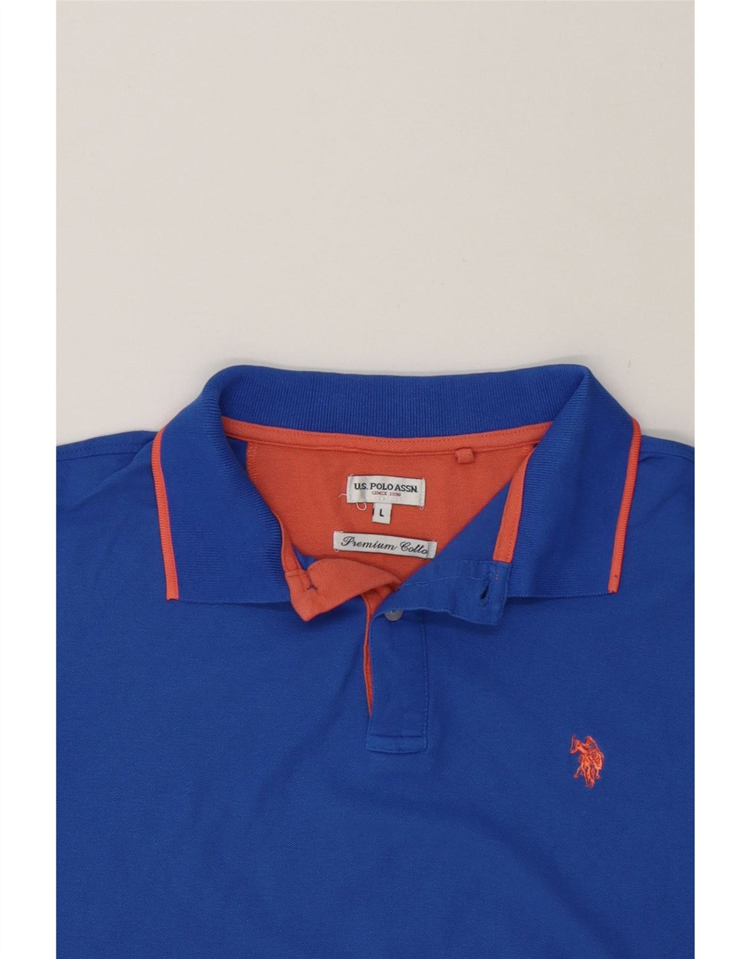 US POLO ASSN Mens Polo Shirt Large Navy Blue Vintage US Polo Assn and Second-Hand US Polo Assn from Messina Hembry 