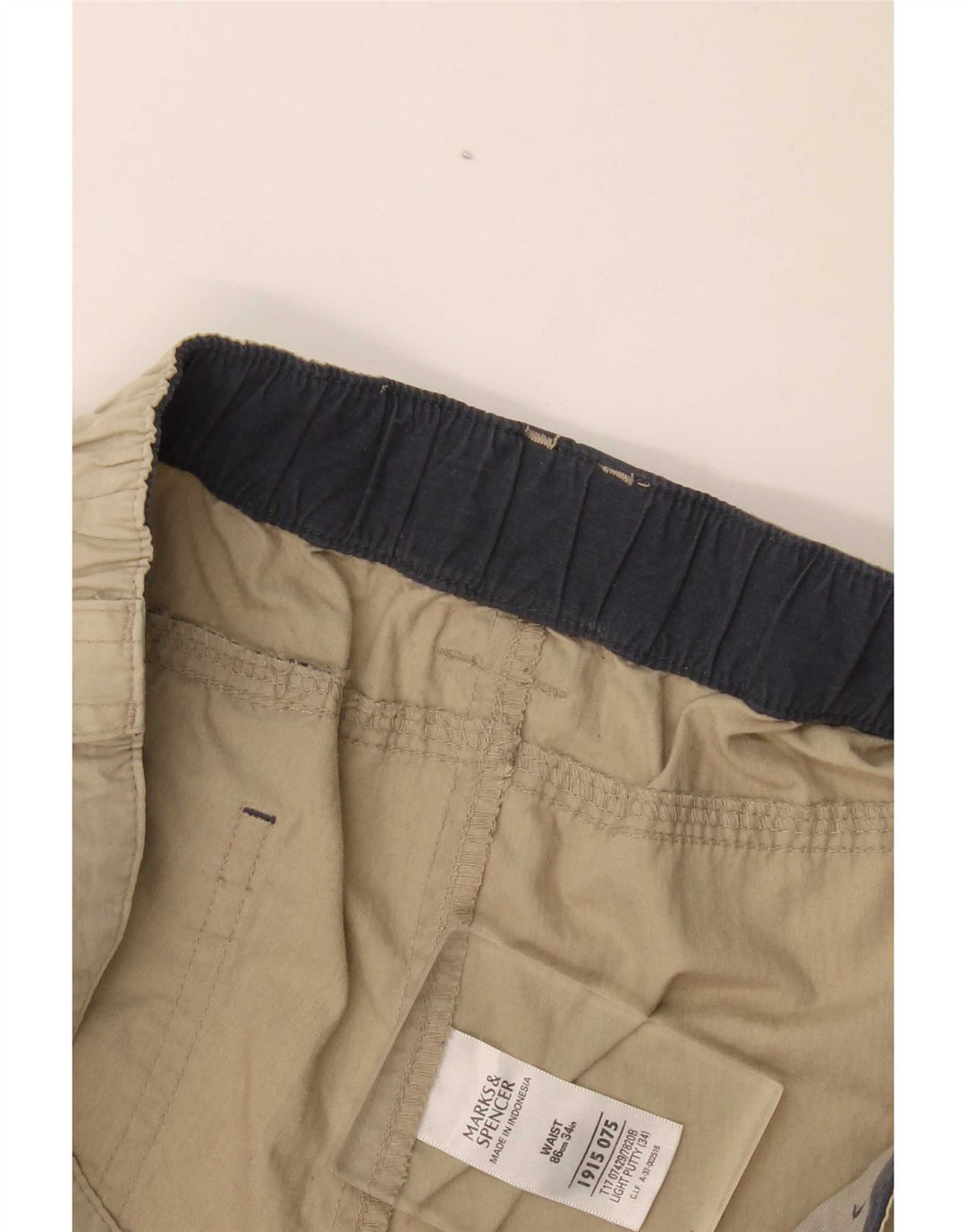 Pantaloni scurți cargo pentru bărbați Marks & Spencer W34, mari, bej, bumbac