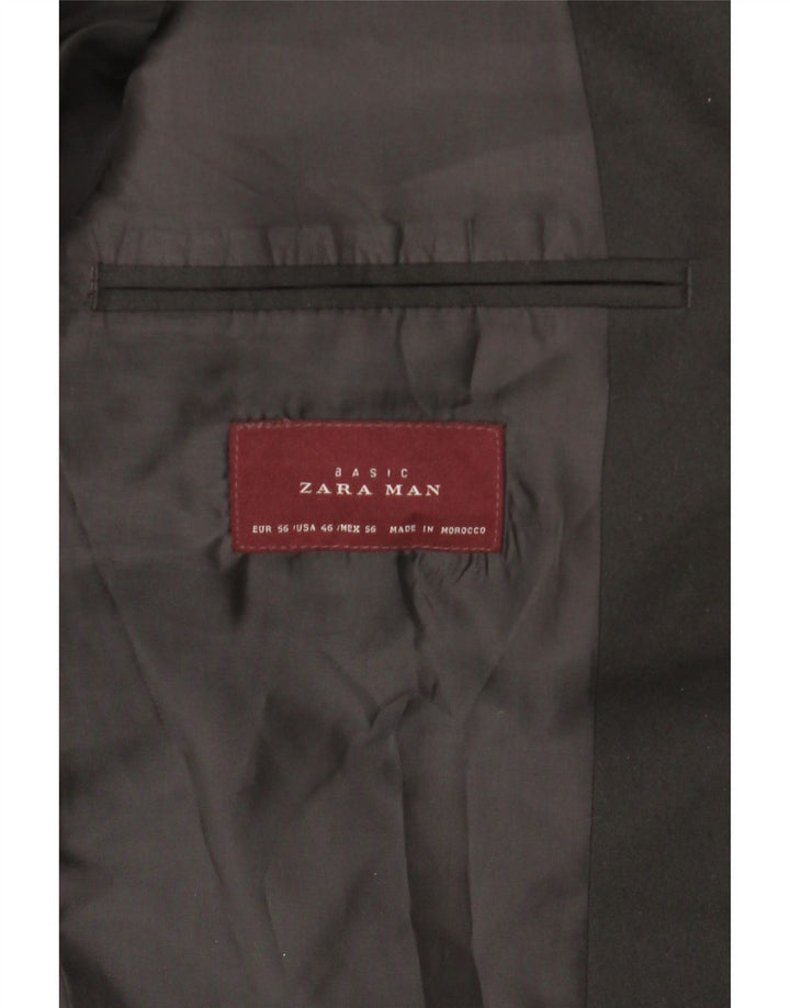 Blazer pentru bărbați Zara cu 1 nasture EU 56 XL Negru