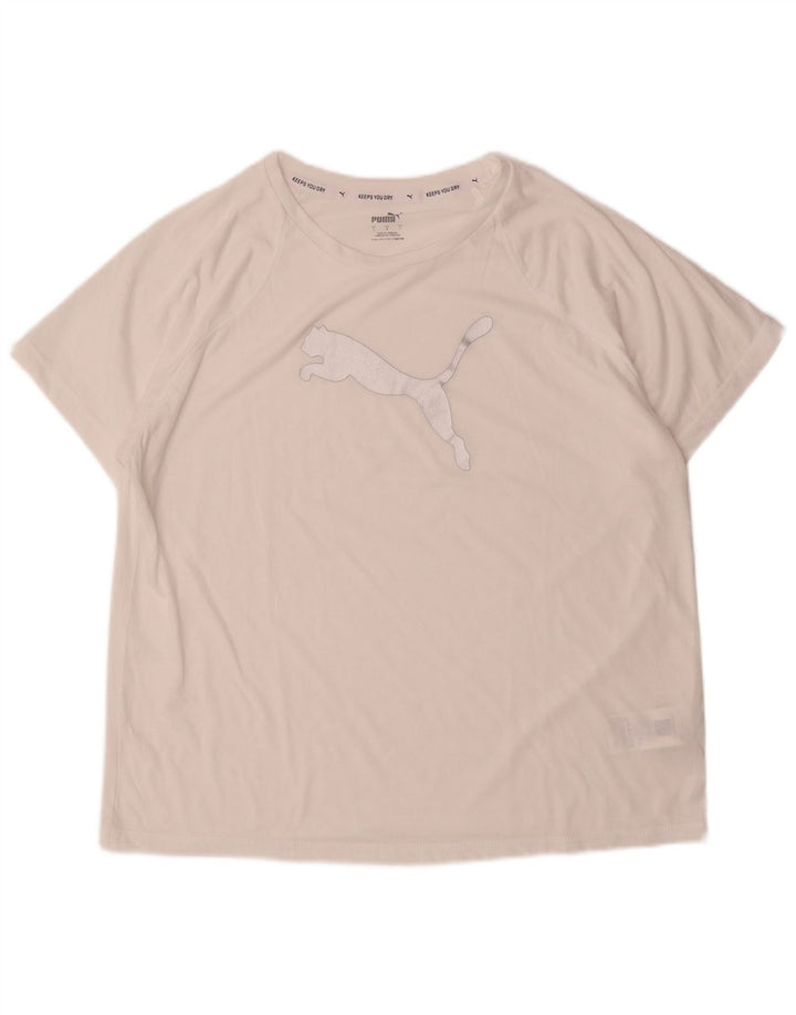 Tricou grafic Puma pentru bărbați Top mare din poliester alb
