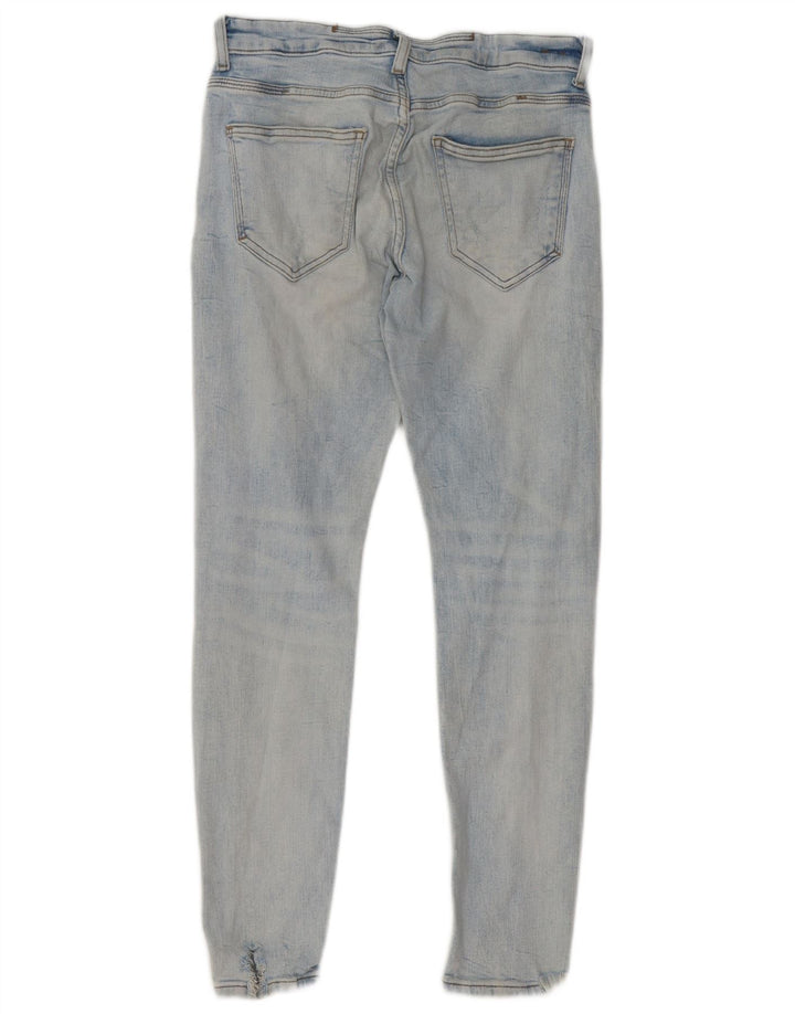 Blugi skinny distressed pentru bărbați Zara EU 40 Medium W31 L29 Albastru
