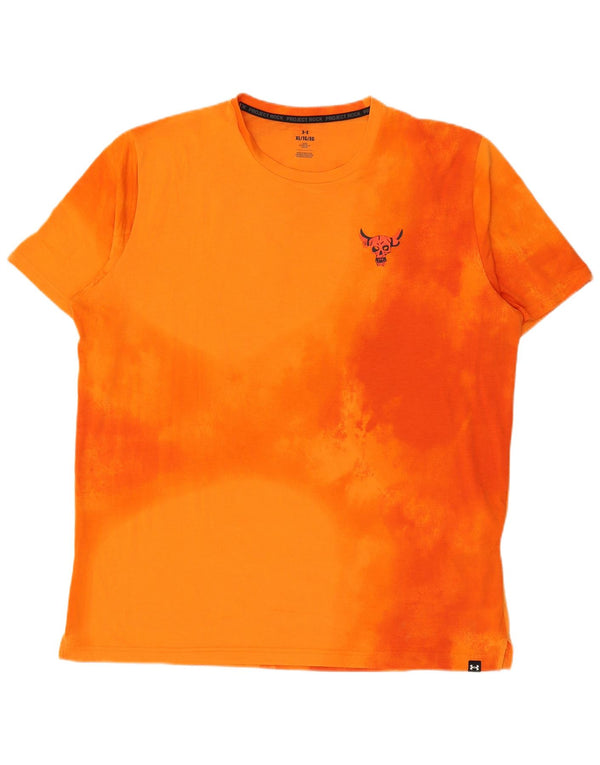 Tricou grafic pentru bărbați Under Armour Top XL Orange Tie Dye Bumbac