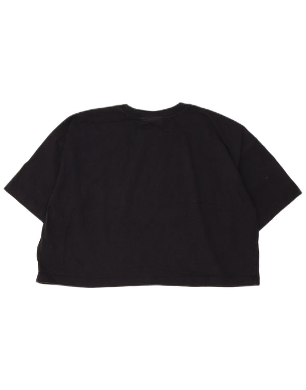 Tricou cu grafic supradimensionat pentru femei Champion UK 10 Bumbac negru mic