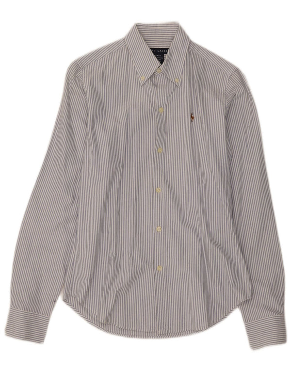 Cămașă pentru femei Ralph Lauren Slim Fit US 4 Small Blue Pinstripe Bumbac