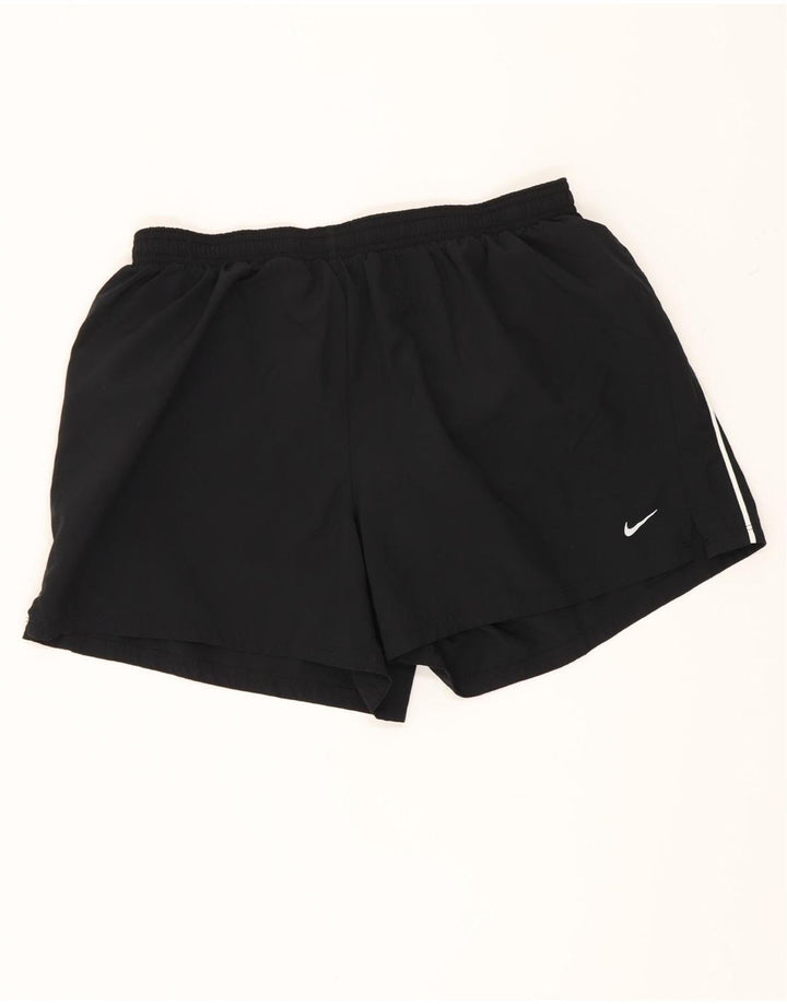 Pantaloni scurți sport Nike Dri Fit pentru femei UK 16, mari, negru, poliester