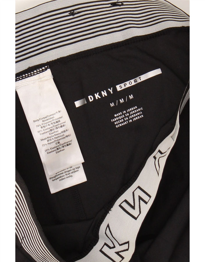 Leggings crop cu grafic pentru femei Dkny UK 12 Poliester mediu negru