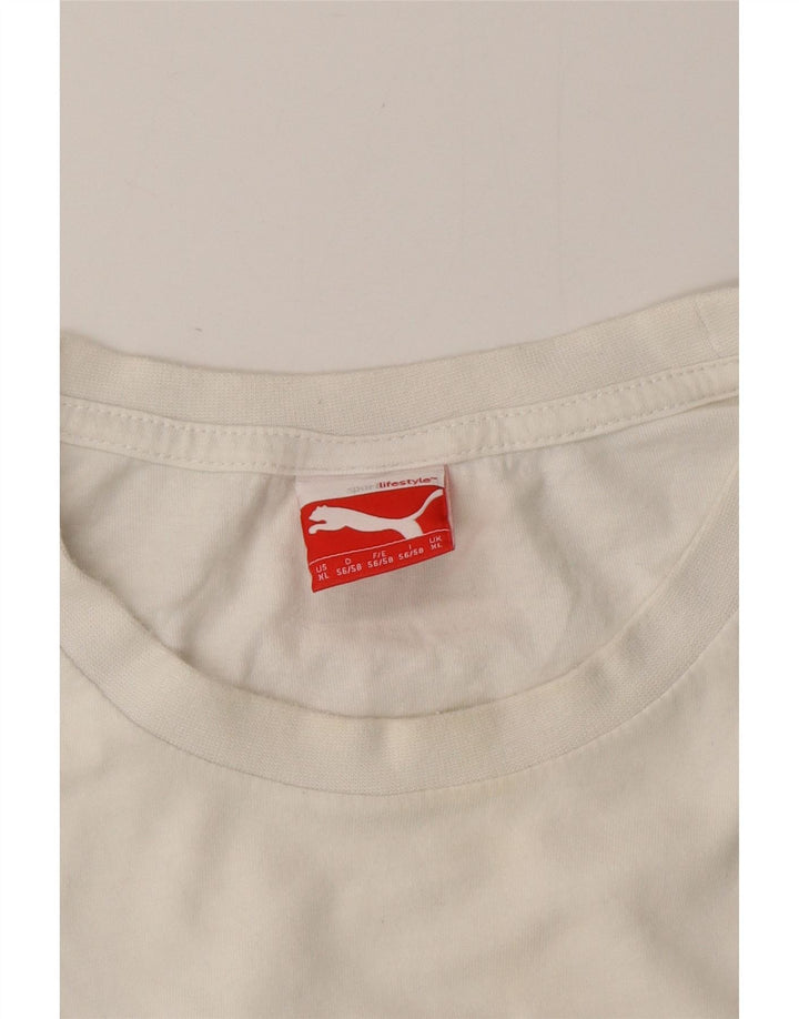 Tricou grafic PUMA pentru bărbați Top XL alb