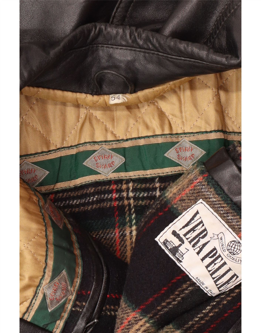 Jachetă de piele pentru bărbați VINTAGE IT 54 2XL din piele neagră