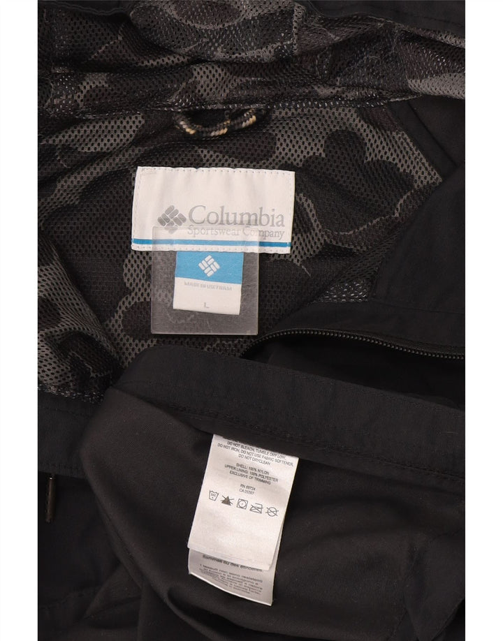 Jachetă de ploaie Columbia pentru bărbați cu glugă, UK 40, mare, gri, nailon