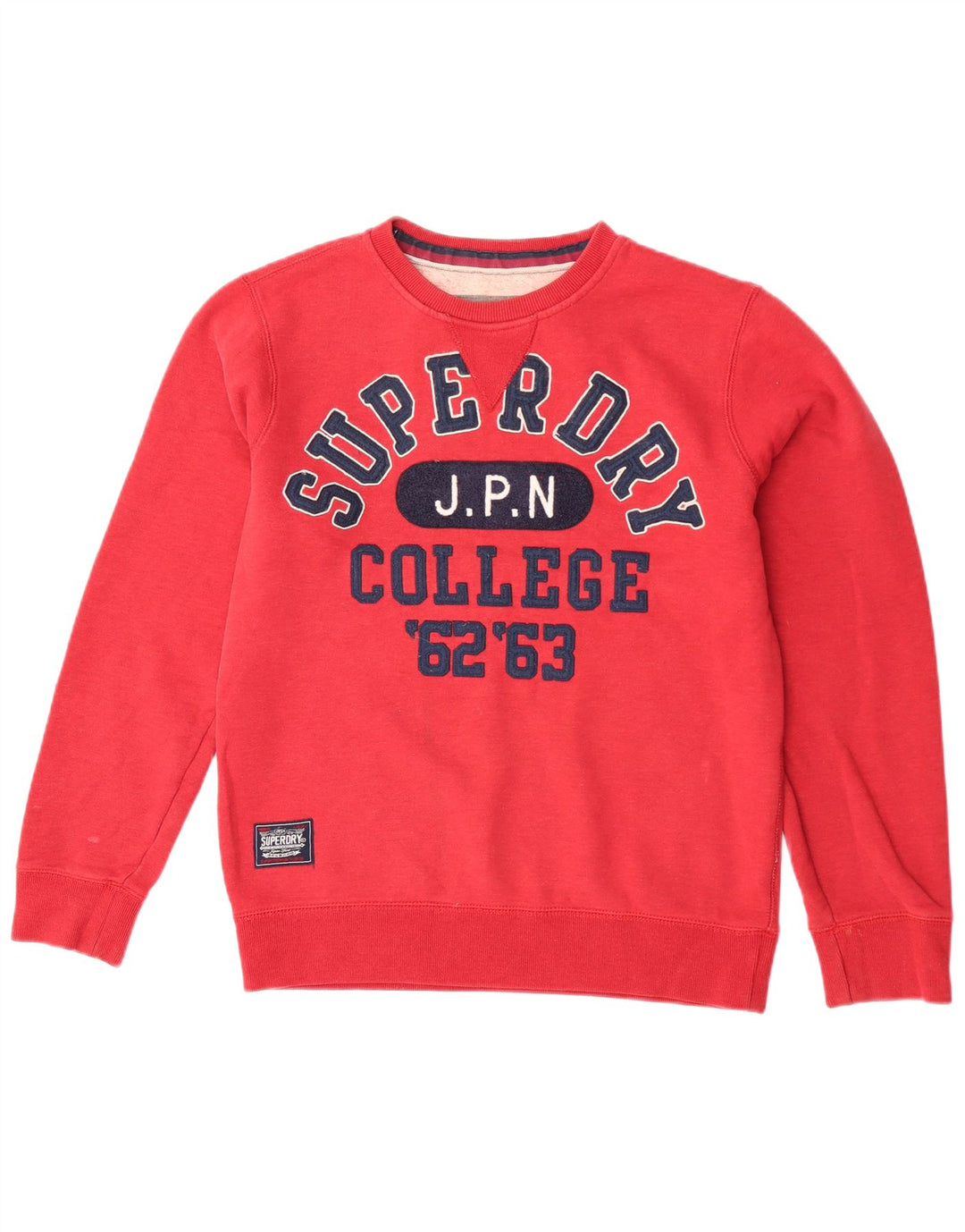 Pulover grafic Superdry pentru bărbați, bumbac mare roșu