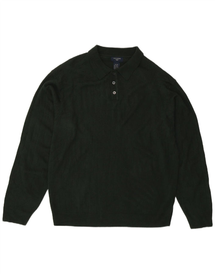 Pulover Dockers pentru bărbați, cu gât polo, XL, verde acrilic