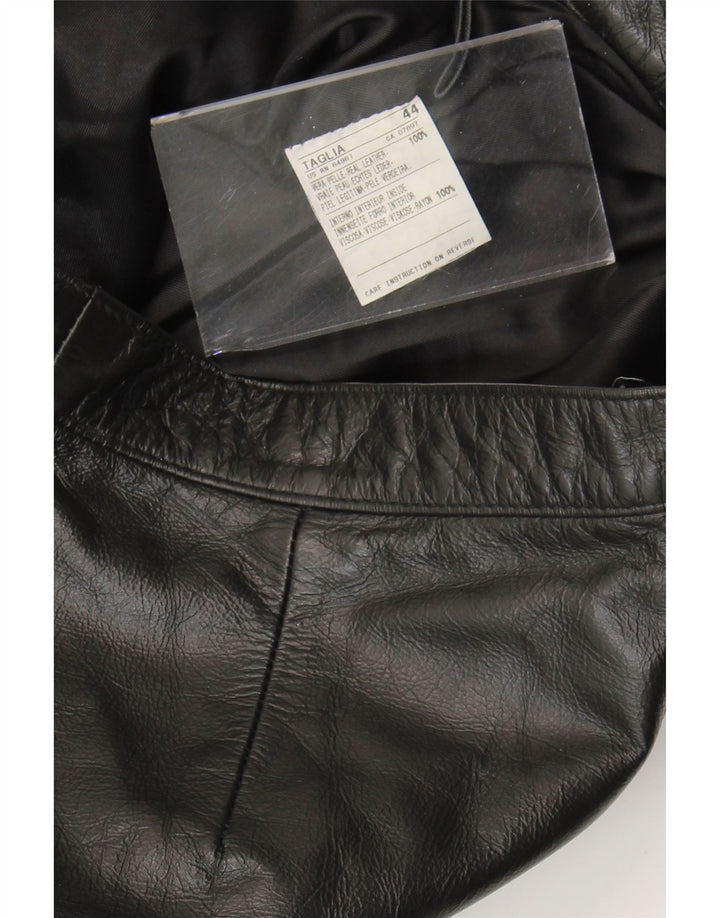 Pantaloni vintage din piele bootcut pentru femei IT 44 Medium W28 L30 Piele neagră