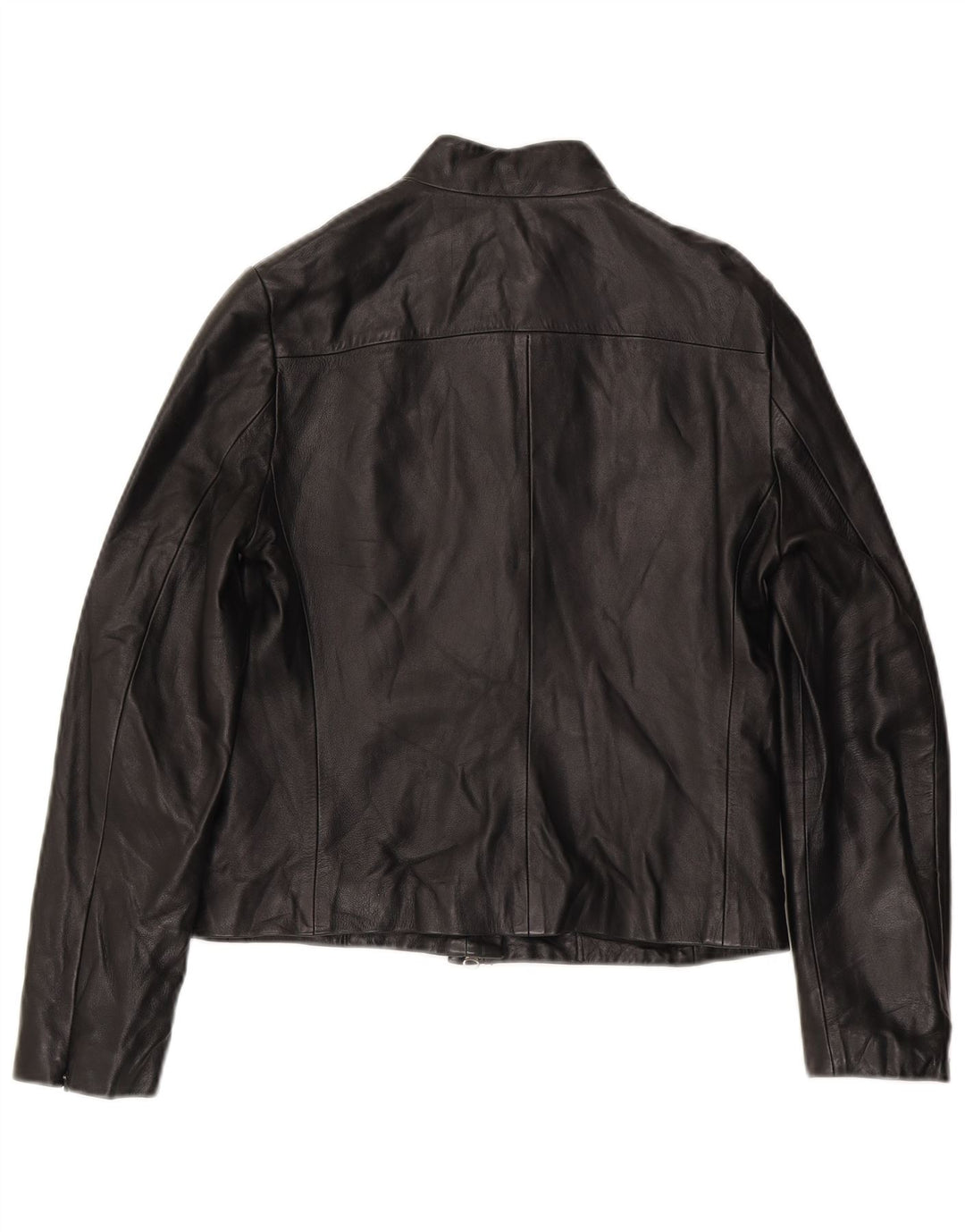 Jachetă de piele French Connection pentru femei UK 12 Medium Black Leather