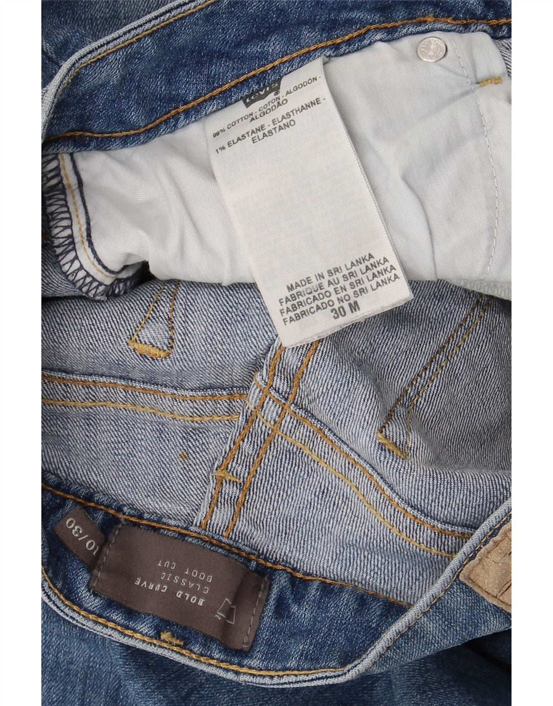 Blugi pentru femei Levi's Bold Curve Classic Fit Bootcut W30 L30 Bumbac albastru