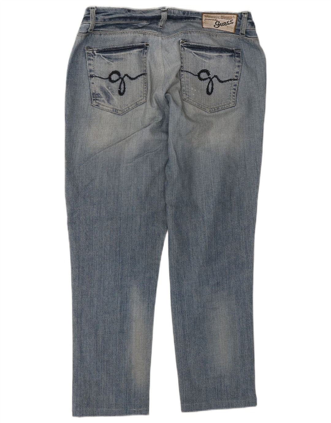 Blugi drepte pentru femei Guess W32 L27 Bumbac albastru
