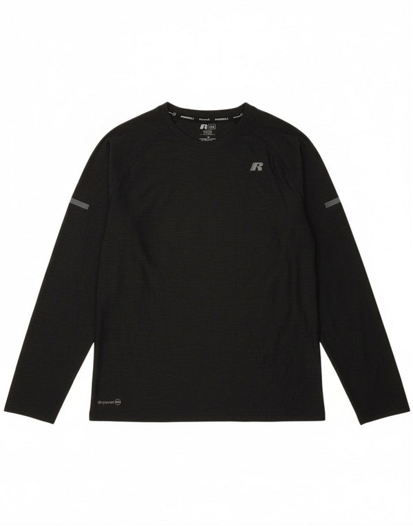 Russell Athletic pentru băieți Top cu mânecă lungă 14-15 ani mare sport negru