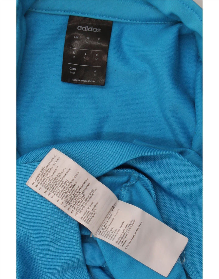 Jachetă de top pentru trening grafic Adidas pentru bărbați, albastru mediu, poliester color bloc
