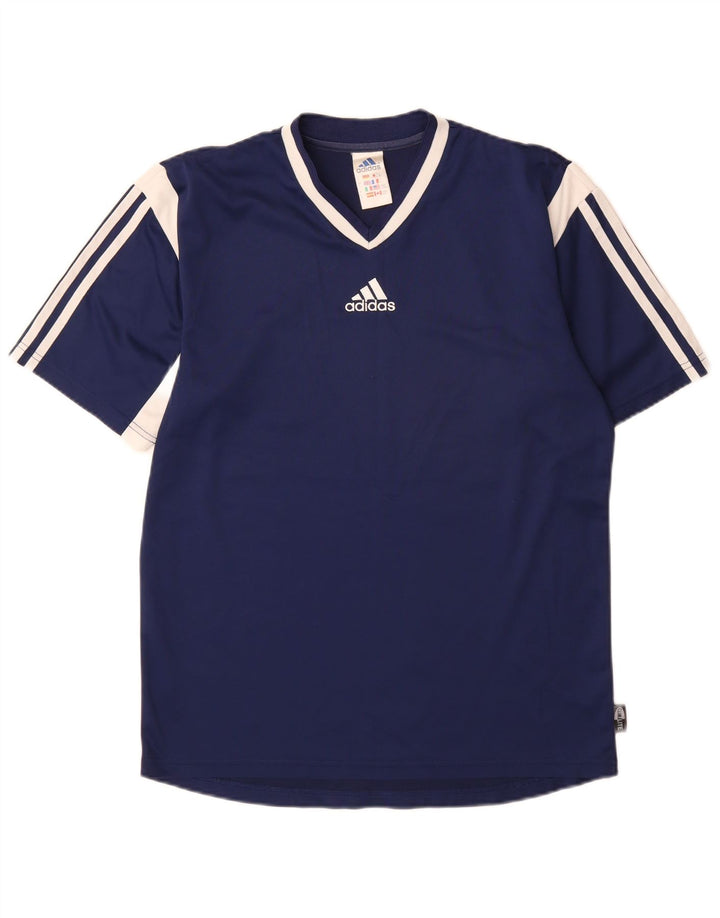 Tricou Adidas Climalite pentru bărbați Top mic, bleumarin, poliester color bloc