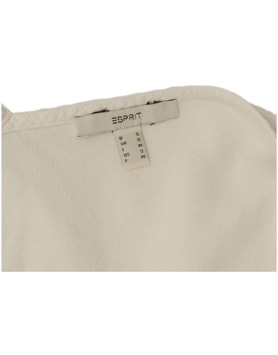 Bluză cămașă fără mâneci pentru femei Esprit UK 10 Small White