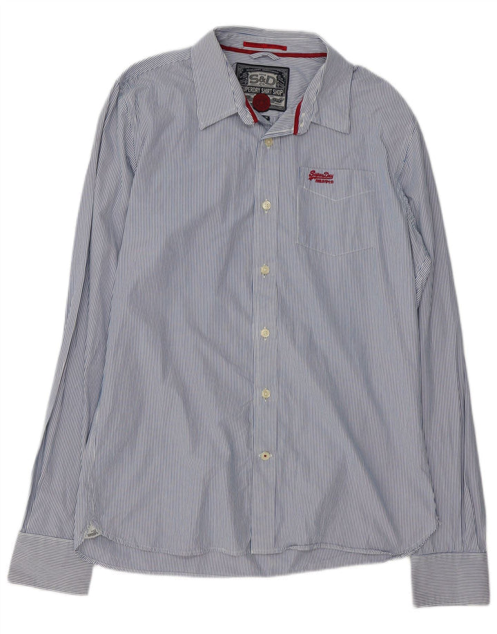 Cămașă pentru bărbați Superdry 2XL, bumbac cu dungi albastre