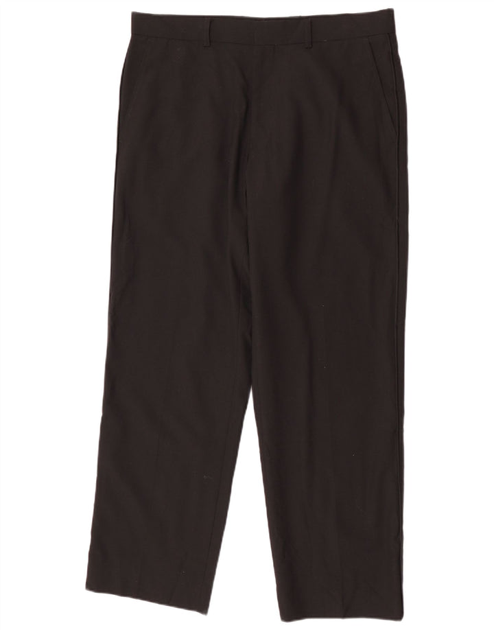 Pantaloni chino drepți pentru bărbați Marks & Spencer L34 L29 Poliester negru