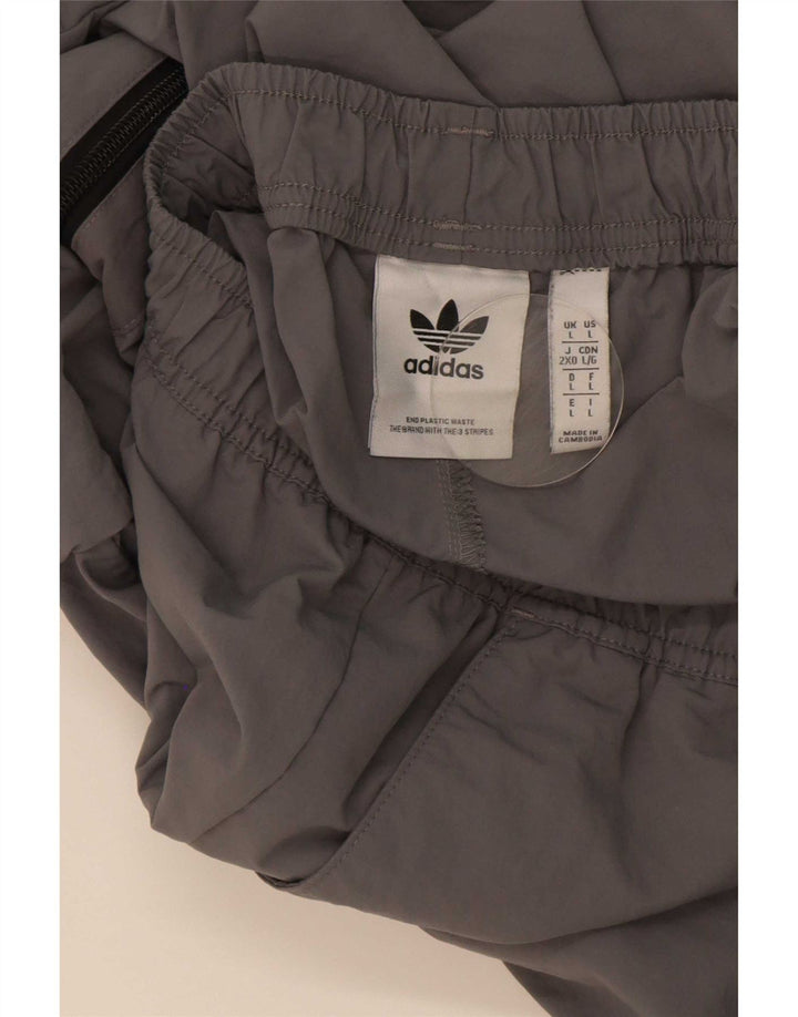Pantaloni de trening Adidas pentru bărbați Cargo Pantaloni de jogging, mari, gri, poliamidă
