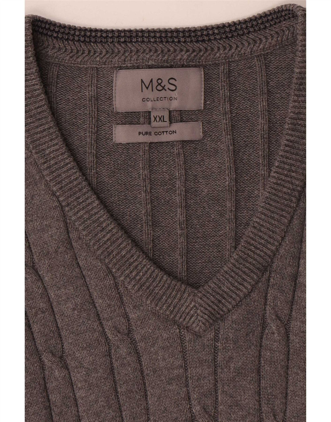 Vestă pentru bărbați Marks & Spencer, 2XL, bumbac gri