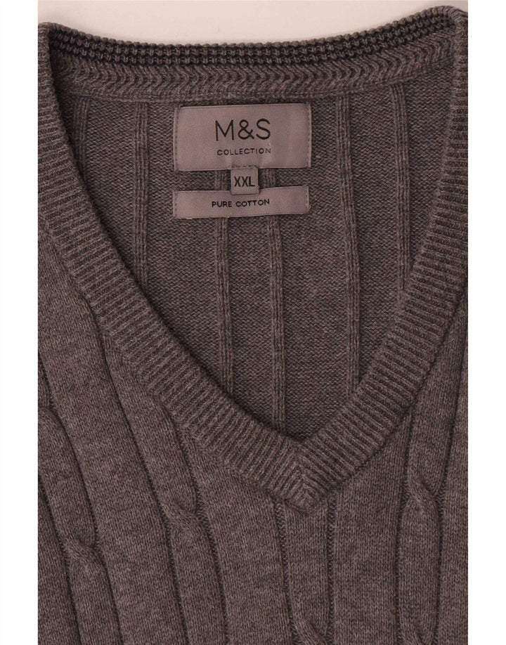 Vestă pentru bărbați Marks & Spencer, 2XL, bumbac gri