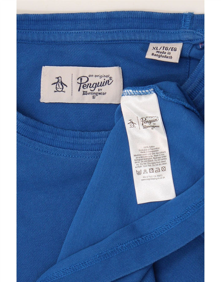 Tricou pentru bărbați Penguin Top XL Bumbac Albastru