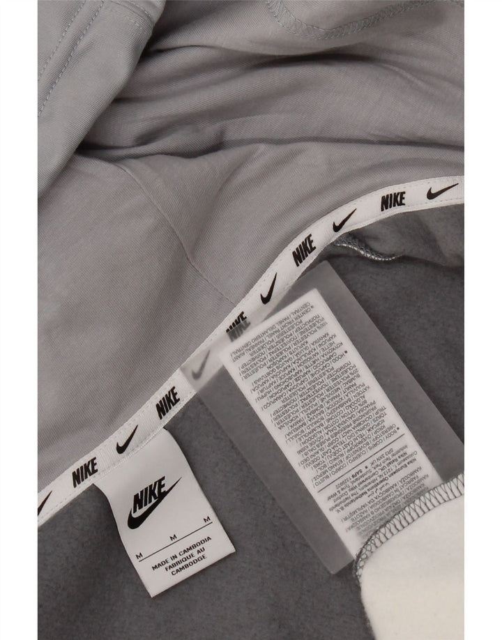 Pulover Nike Graphic Zip pentru bărbați, bumbac color bloc, gri mediu